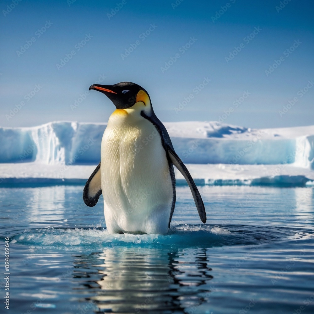 Fototapeta premium Antarctic Ice Snow Cold Winter Antarctica Penguin