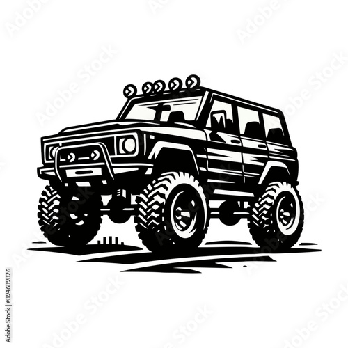 Off road car logo icon design illustration