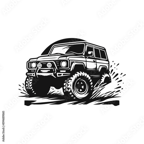 Off road car logo icon design illustration