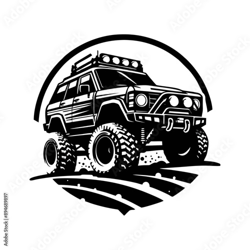 Off road car logo icon design illustration