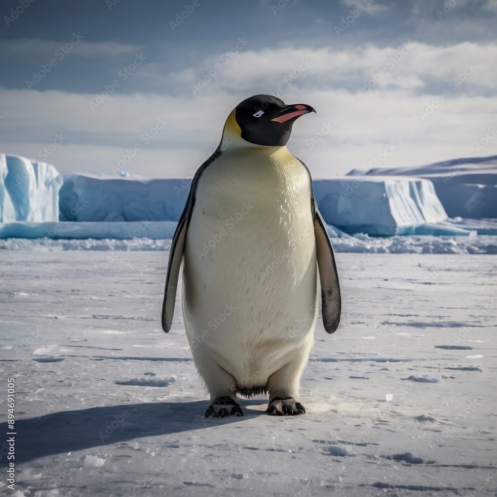 Obraz premium Antarctic Ice Snow Cold Winter Penguin in alaska