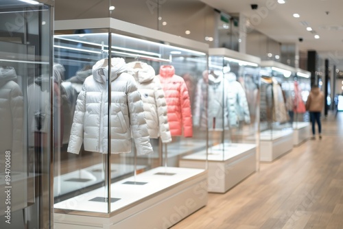 Winter Jackets Displayed in Store Window