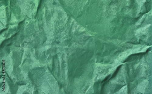Wallpaper Mural abstract background, wrinkled emerald color textured paper Torontodigital.ca