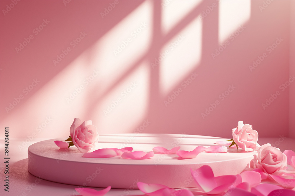 San Valentin Background with Rose Petal Decor San Valentin Background with Rose Petal Decor