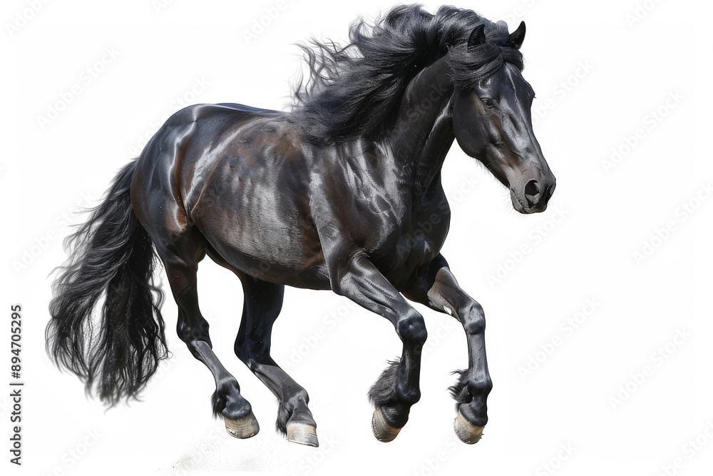 Horse in motion. Isolated on white background. Gallop Horse in motion. Isolated on white background. Gallop