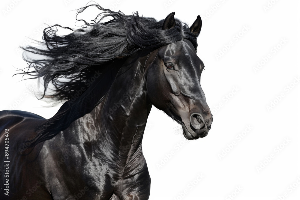 Horse in motion. Isolated on white background. Gallop Horse in motion. Isolated on white background. Gallop