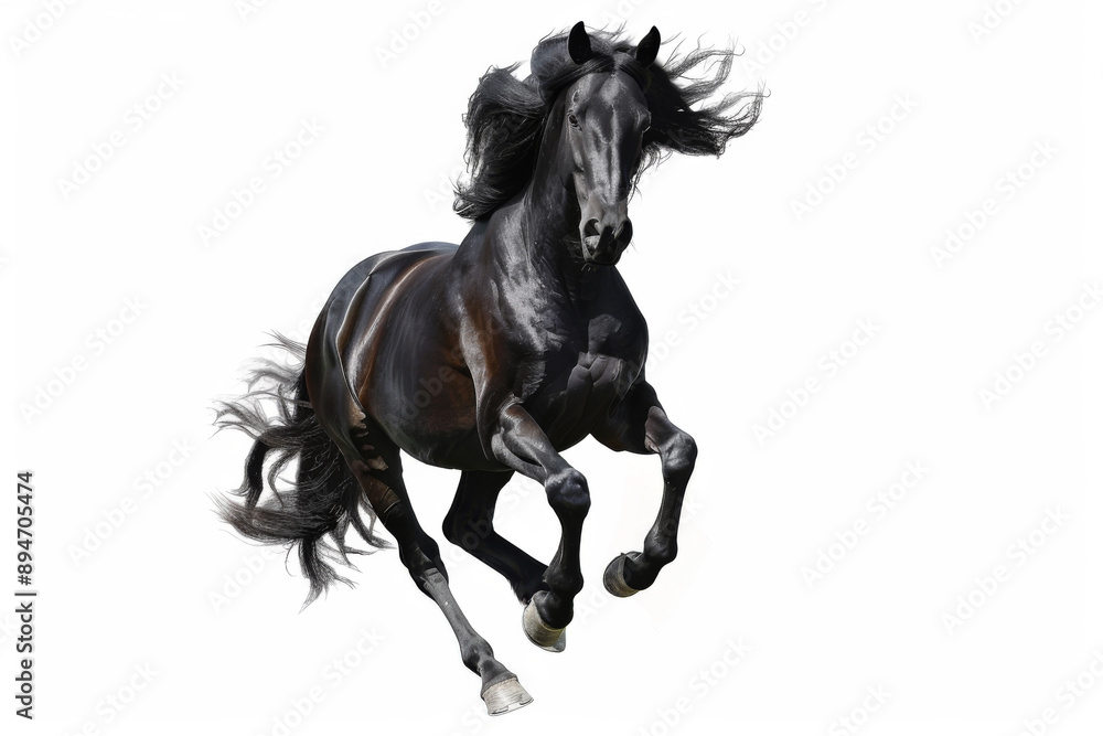 Horse in motion. Isolated on white background. Gallop Horse in motion. Isolated on white background. Gallop