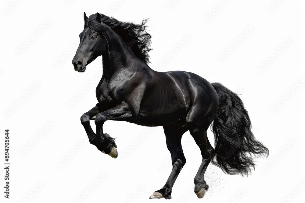 Horse in motion. Isolated on white background. Gallop Horse in motion. Isolated on white background. Gallop