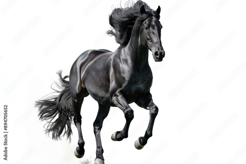 Horse in motion. Isolated on white background. Gallop Horse in motion. Isolated on white background. Gallop