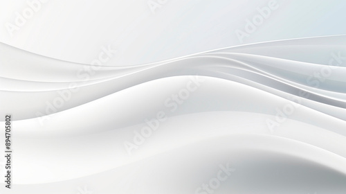 White abstract background with lines, stripes. Wavy text area for card, banner, flyer, design