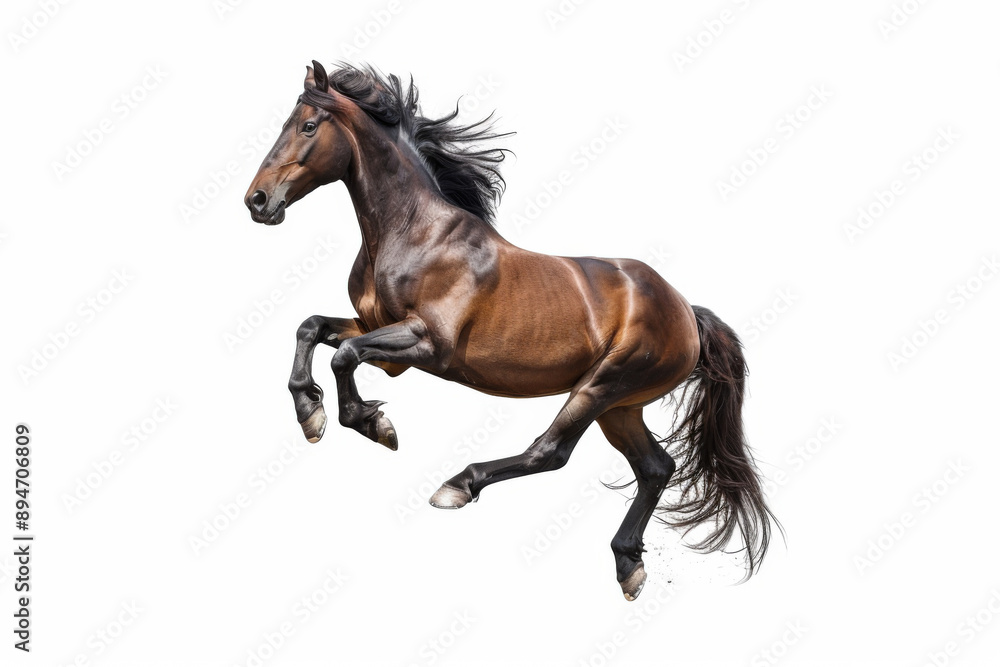 Horse in motion. Isolated on white background. Gallop Horse in motion. Isolated on white background. Gallop