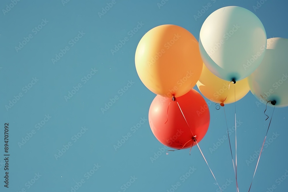 Colorful Balloons Floating in the Sky Colorful Balloons Floating in the Sky