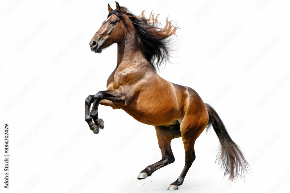 Horse in motion. Isolated on white background. Gallop Horse in motion. Isolated on white background. Gallop