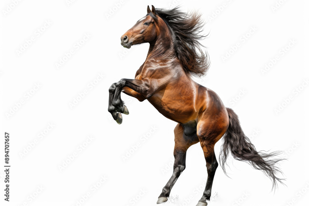 Obraz premium Horse in motion. Isolated on white background. Gallop