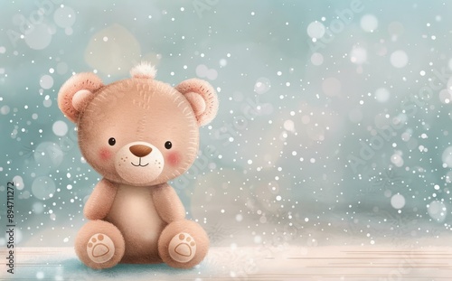 Bear Sitting in Winter