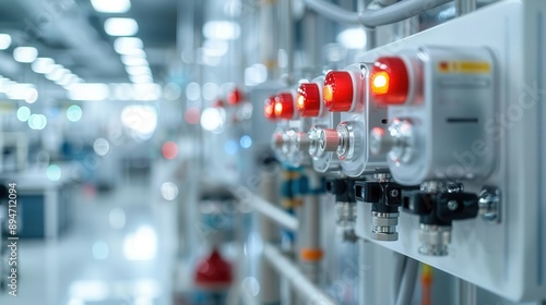 Fire protection system including alarms, fire cabinet, workplace safety