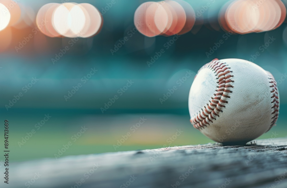 Baseball on a Field Bench Baseball on a Field Bench