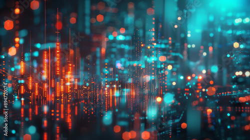 Wallpaper Mural Artificial intelligence technology background. Deep learning and big data concept. Abstract geometric visual for screen template. Torontodigital.ca