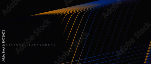 Gradient Background in Blue and Yellow Colors. Abstract 3D Pattern Network Line for Social Media Posts, Mobile Apps, Invitations, Banners. Ukrainian 3D Pattern Network Line in Vector Illustration.