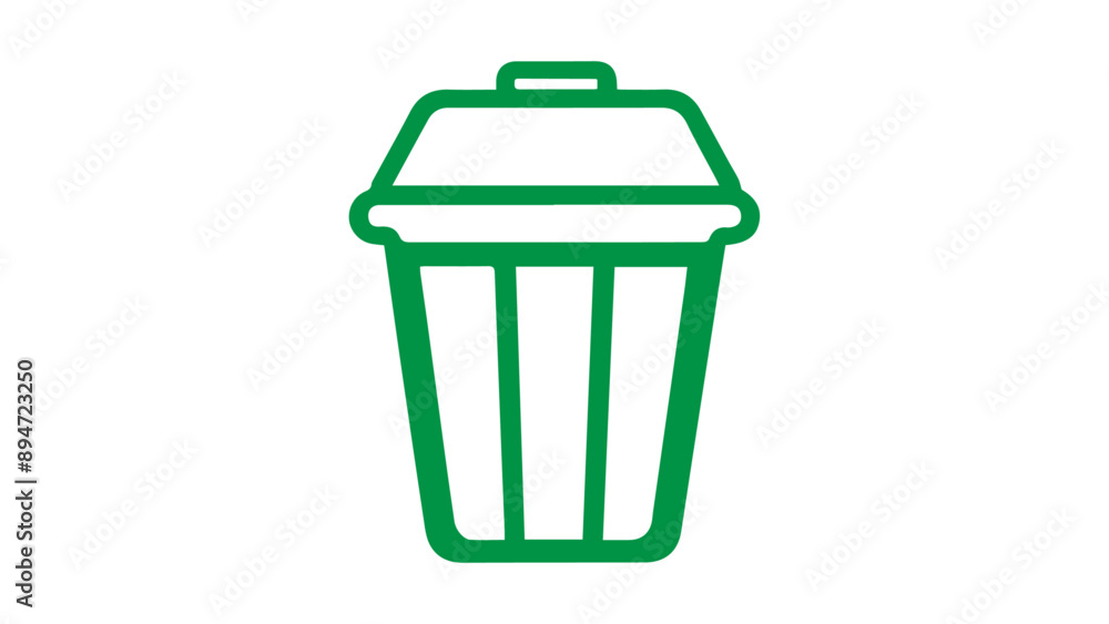 green trash can outline illustration green trash can outline illustration