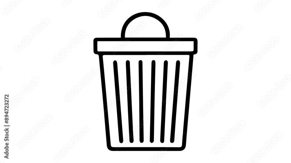 simple trash can symbol illustration in vector simple trash can symbol illustration in vector