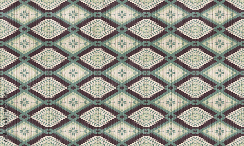 American tribal ethnic native pattern.Traditional Navajo,Aztec,Apache,Southwest and Mexican style fabric pattern.Abstract vector motifs pattern.For fabric,clothing,blanket,carpet,woven,wrap,decoration