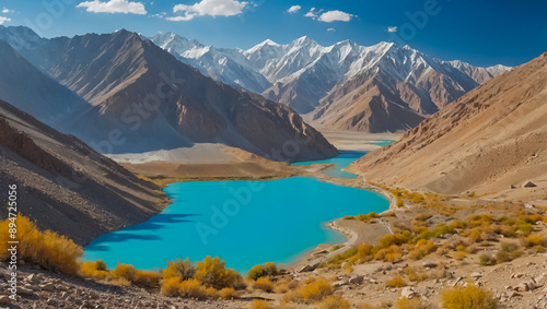 Blue lakes BandeAmir Afghanistan panorama