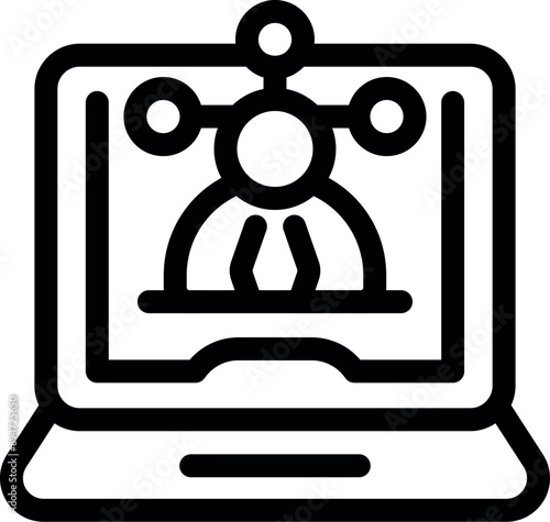 Businessman is attending a virtual meeting, showcasing multitasking abilities in a digital work environment