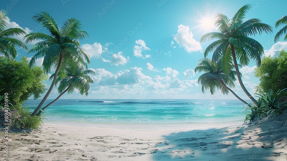 summer time in beautiful beach background copy space summer time in beautiful beach background copy space