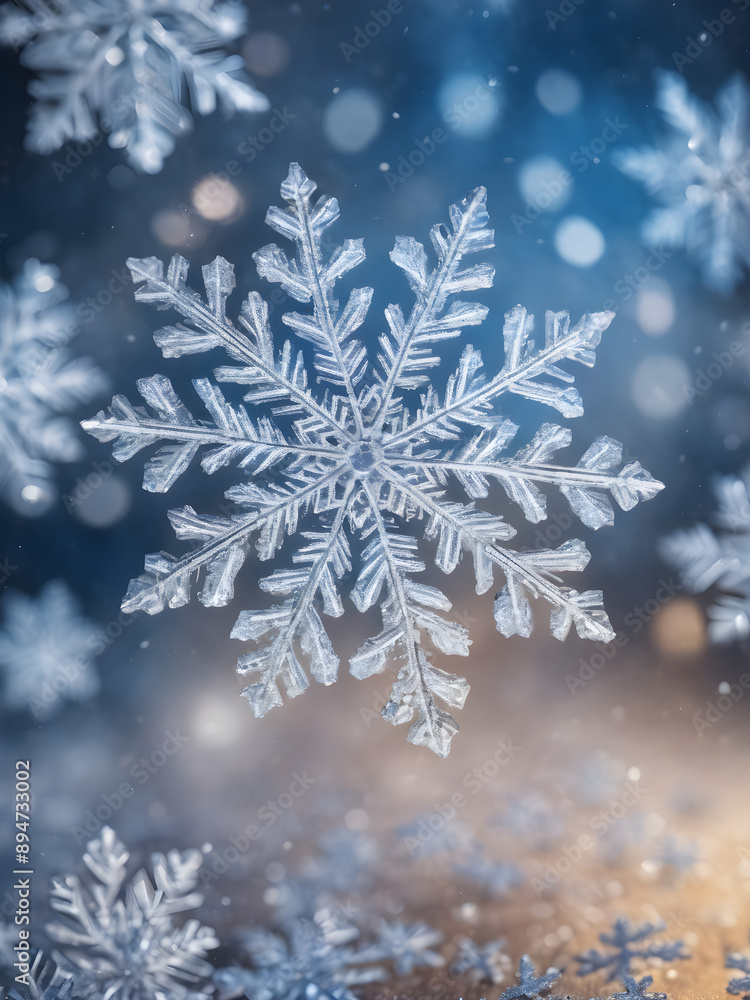 Snowflake background with a white and blue palette Snowflake background with a white and blue palette