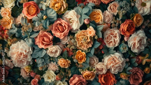 Wallpaper Mural Vibrant Floral Arrangement Torontodigital.ca