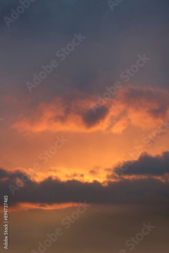 Sky Background Sunset View Nature