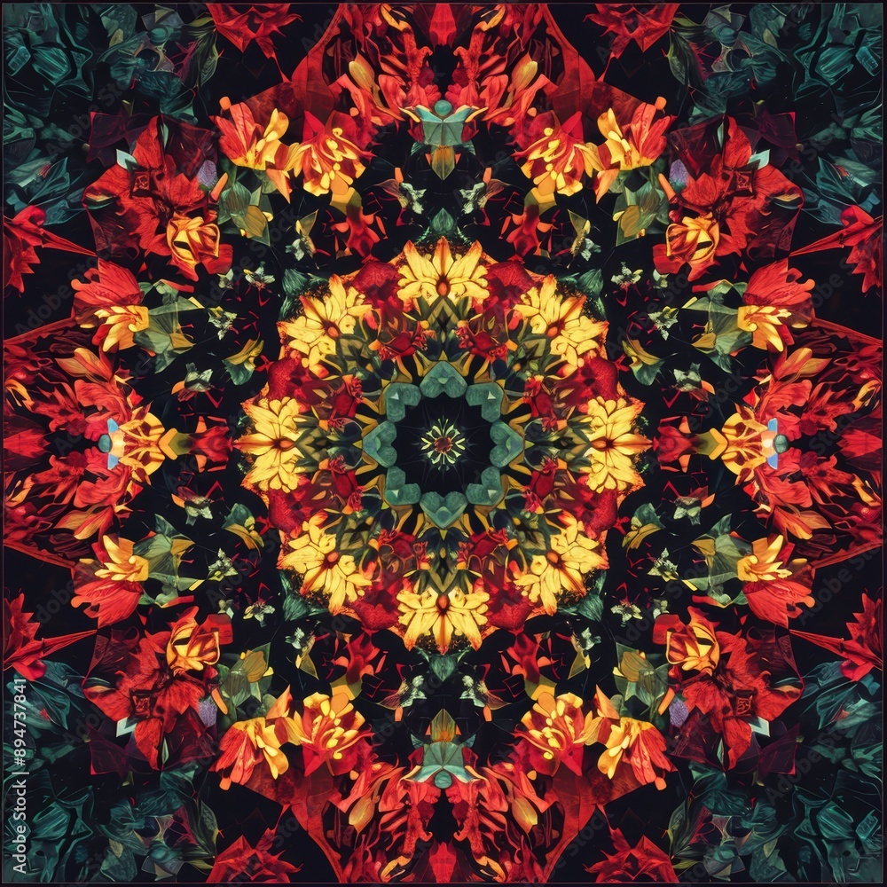 Abstract flower fractal background. Abstract flower fractal background.