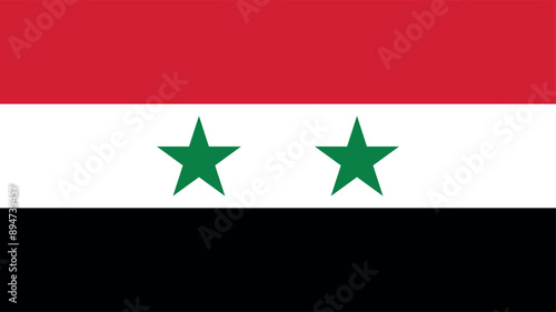 Official vector flag of Syria. Illustration eps10.