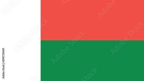 Official vector flag of Madagascar. Illustration eps10.