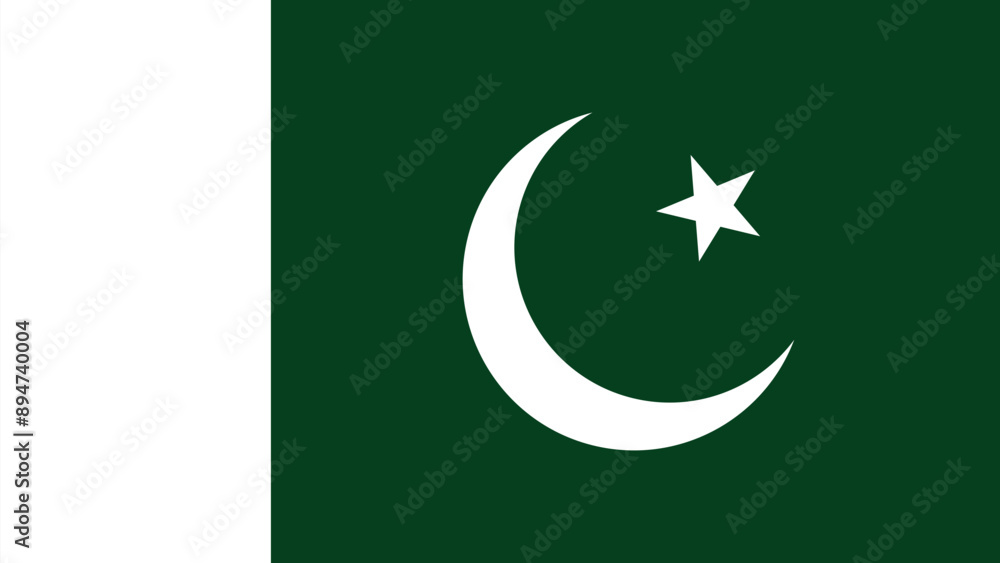 Official vector flag of Pakistan. Illustration eps10. Official vector flag of Pakistan. Illustration eps10.