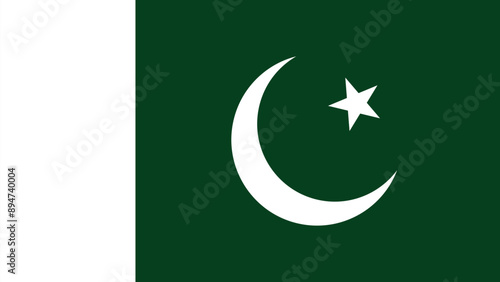 Official vector flag of Pakistan. Illustration eps10.