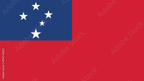 Official vector flag of Samoa. Illustration eps10.
