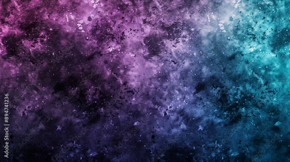 Fototapeta premium Artistic Grunge Background Featuring a Mix of Deep Purple and Teal Tones. Generative AI
