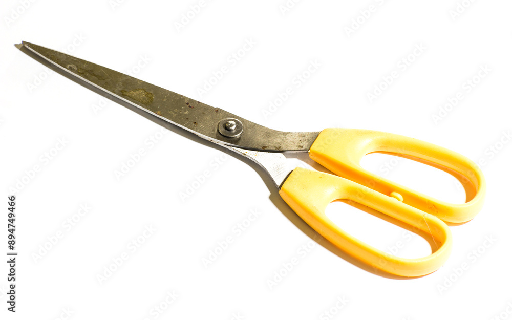 Yellow Scissors, Isolated on white Yellow Scissors, Isolated on white
