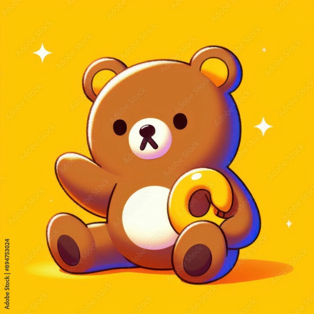 Obraz premium 2d teddy bear holding 