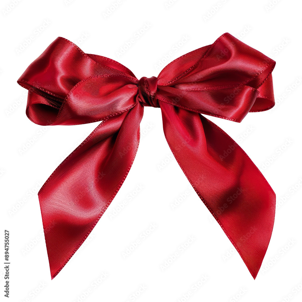 Elegant red ribbon bow with a silky finish, perfect for gift wrapping, decoration, and craft projects. Elegant red ribbon bow with a silky finish, perfect for gift wrapping, decoration, and craft projects.
