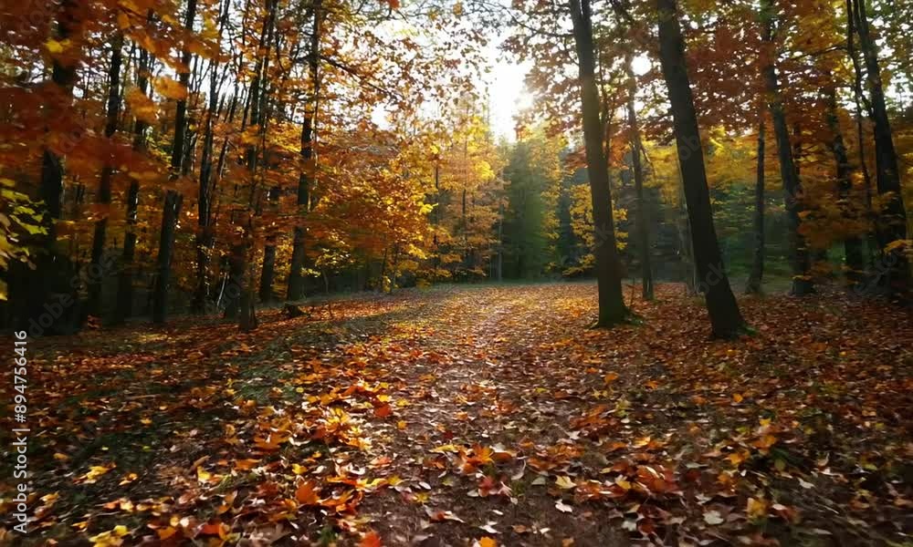 An autumn walk through a woodland 4K Video An autumn walk through a woodland 4K Video