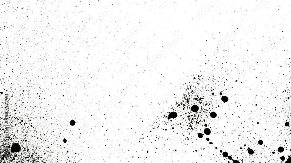 Obraz premium Ink Splash Pattern, Black Watercolor Splatter Background.