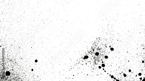 Ink Splash Pattern, Black Watercolor Splatter Background.