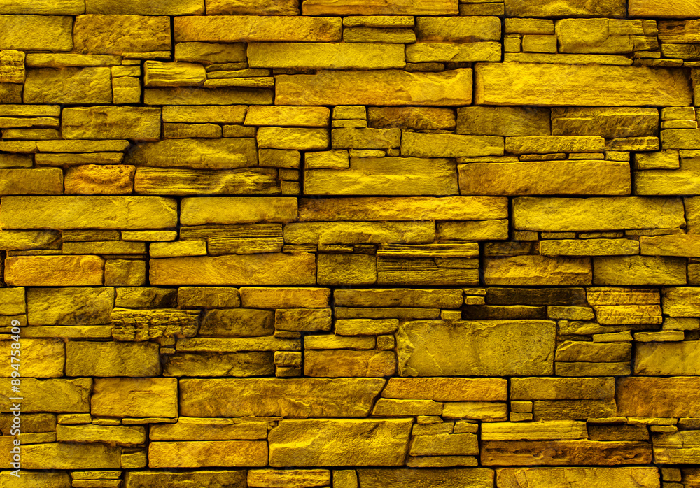 yellow wall made of natural rectangular stone yellow wall made of natural rectangular stone