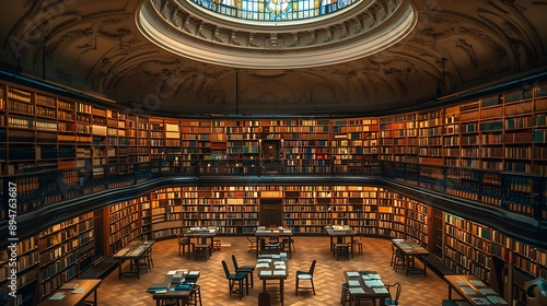 Bookshelf inside stockholm public library