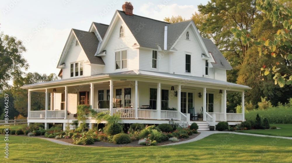 Rural Farmhouse with Wrap-around Porch Rural Farmhouse with Wrap-around Porch