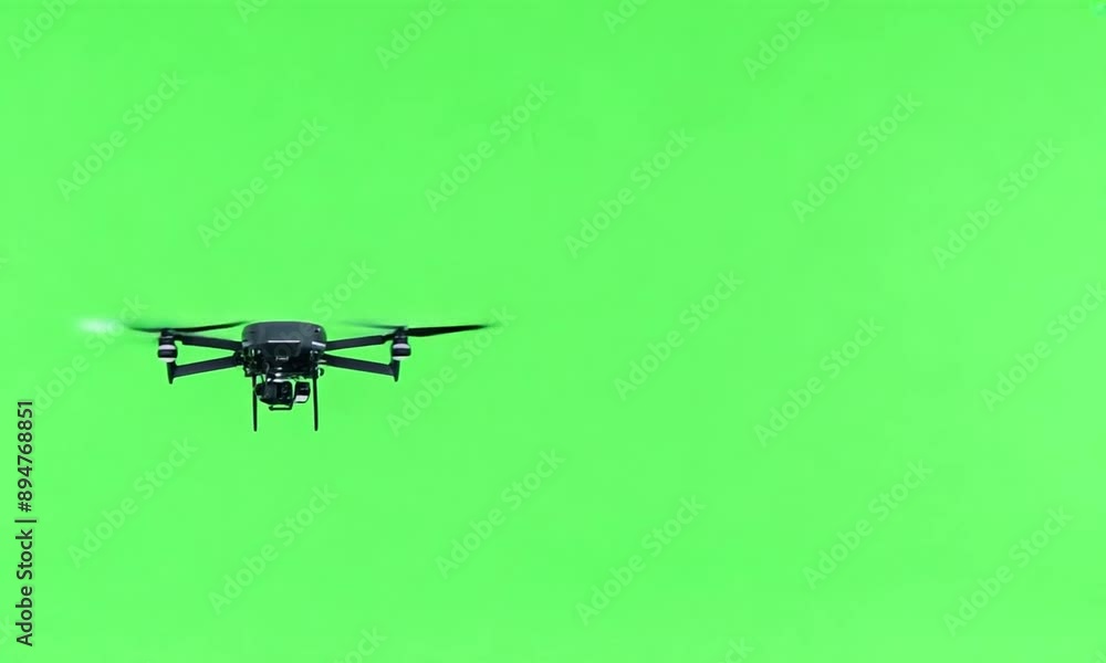 Quadcopter flies on a green screen 4K Video hyperrealistic Quadcopter flies on a green screen 4K Video hyperrealistic