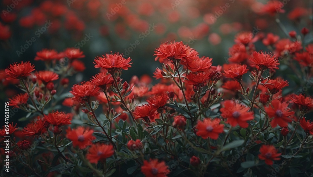 Background design with tiny red flowers for a lively, floral look Background design with tiny red flowers for a lively, floral look